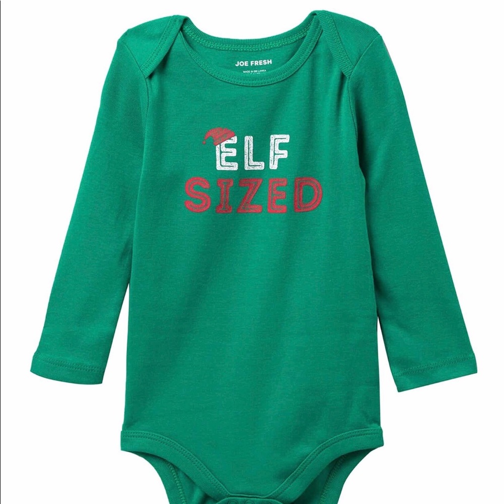 Nordstrom Joe Fresh Baby Christmas Elf Onesie NWT